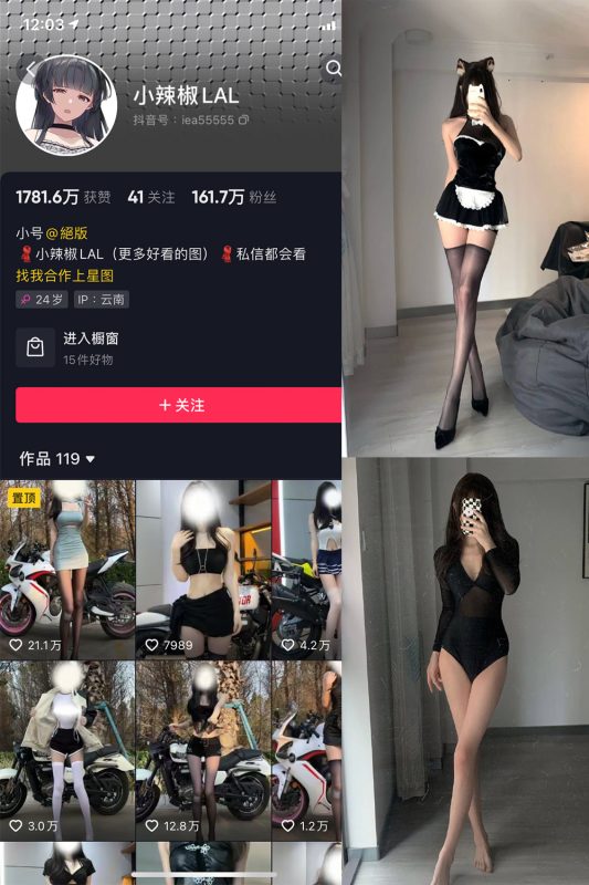 抖音 小辣椒LAL 微密圈  NO.001期 【16P】-喵领域