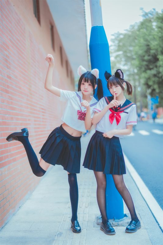 桜桃喵 VOL.025 [33P] JK百合-喵领域